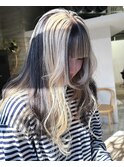 デザインカラーホワイトブロンドローライトセクションカラー