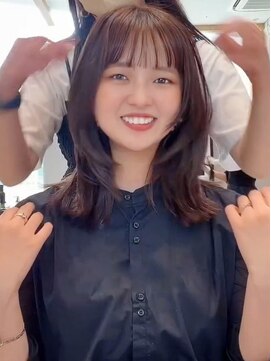 ケーツー あべのキューズモ－ル店(K-two) ミディアムレイヤーカット*顔周りレイヤー*顔周りカット*美髪