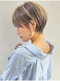 ボブ前髪ありなし面長丸顔/20代/30代/40代/ハイライト【荒牧】
