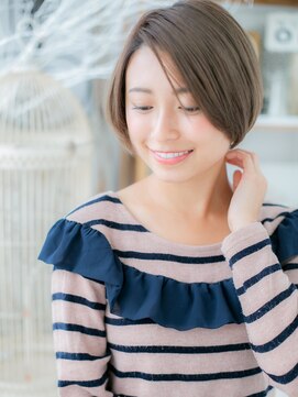 モッズヘア 越谷(mod's hair) くすみベージュヘルシースタイル耳かけボブh3越谷20代30代40代