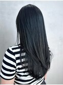 美髪ロング韓国ヘアおくれ毛顔周りレイヤー_ba537181
