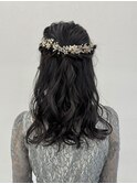 【カンナ/横浜/ブリーチ】お呼ばれヘアセット　ハーフアップ