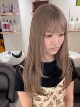 《ベージュカラー×レイヤー》巻かなくても可愛く見えるレイヤーカット/顔周りレイヤー[ダブルカラー渋谷］