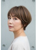 *ショートボブ/ショートヘア/脱白髪染め/白髪ぼかし/髪質改善