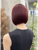 ギークス(GEEKS)&nbsp;【GEEKS渋谷】ワインレッド/バーガンディ/切りっぱなしボブ/小顔