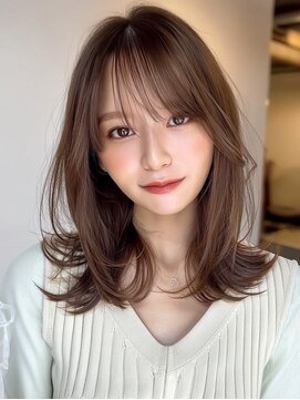 レリーリズ 大阪梅田(Rely Liz) レイヤーカット 顔まわり 韓国風