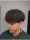 【スパイラル × シャドウパーマ 無造作な動き】クリームパーマ
