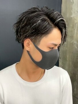 メンズサロン キング 枚方店(Men’s salon K!ng) ホワイトメッシュルーズパーマ/ルーズショートニュアンスパーマ