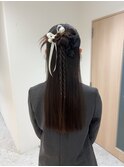 ブリーチなしカラー/ヘアアレンジ/ヘアセット/福岡/10代20代30代