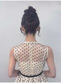 アップスタイル/編み込み/お団子/ヘアセット/結婚式/銀座/新橋