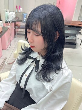 シーズン 大阪(SEASON) 【ヘアカラー】ネイビーブルー/レイヤーカット/大阪梅田駅