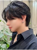 men's/メンズ/メンズカット/韓国/黒染/顔周り/ダウンバング/池袋