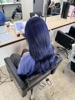 アジールヘア 赤羽駅南口店(agir hair)&nbsp;ネイビー/ブルー/寒色カラー/ブリーチ2回で可能です！