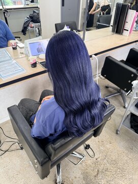 アジールヘア 赤羽駅南口店(agir hair) ネイビー/ブルー/寒色カラー/ブリーチ2回で可能です!