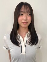 オンフ(ONFFO)&nbsp;レイヤーカット 透明感カラー 顔周りカット ブラウンベージュ