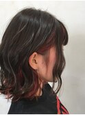【CREAR】インナーカラー×切りっぱなしボブ