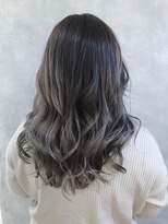 ムウ 難波(MOU)&nbsp;バレイヤージュグレージュカラーボブウルフココアベージュ