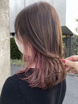 アクアオモテサンドウ(ACQUA omotesando)&nbsp;＊ブリーチなしミルクティーベージュ×インナーカラーピンク