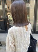 【中澤彩乃】ベージュカラー透明感カラーナチュラルボブロブヘア