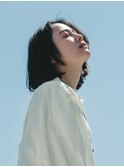 センターパート モードなスリークボブ