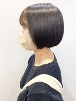 モリオフロムロンドン 松戸店(Morio from London)&nbsp;【松戸　石山】丸みコンパクトミニボブ顎ライン黒髪ボブ