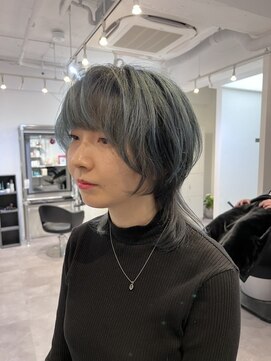 ファーム 大崎店(FAAM) ウルフカット＋レイヤースタイル＋ブルージュ