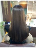 ロング×マットベージュ