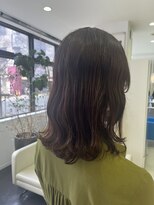 プランタン フォー ヘアー(printemps FOR HAIR) コーラルブラウン×レイヤーミディ