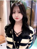 ★髪質改善縮毛矯正レイヤーカット顔周り前髪韓国