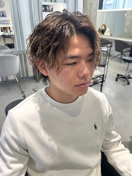 キング 楠葉店(K!ng) 波巻きツイストスパイラルパーマ/フェザーパーマ/眉毛/メンズ