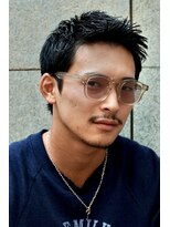 にもう&nbsp;スパイキーショート　刈り上げショート　ブルーブラック