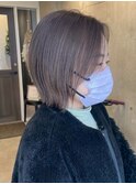 【透明感グレージュ】ナチュラルボブ