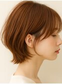 おしゃれな大人のゆるふわミディアム キャラメルブラウン