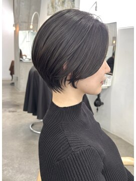 ヘア アンド スパ エジェリ プリム(hair&spa egerie prime) 30代40代ショートボブ前髪なしハンサムショート