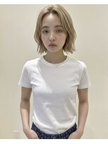 ニール シトロン 名古屋 伏見 丸の内(NEELU citron) 【NEELU_tomoya】ラフに動くハイトーンボブ