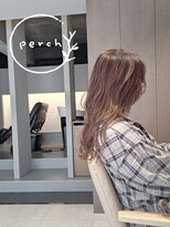 パーチ(perch) ナチュラルベージュ×ロングレイヤースタイル