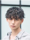 ラウンドマッシュシャドウパーマ波巻きパーマツイストスパイラル