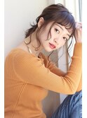 簡単アレンジ/おくれ毛ポニー/耳かけ/小顔ヘア/前髪カット