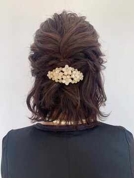 ヘアーアンドスパ フェリーチェ ミチ 野田屋町店(HAIR&SPA felice MICHI) 結婚式ハーフアップヘアアレンジ