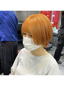 インク 渋谷(INK.) オレンジカラーショートカット