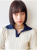 20代30代におすすめストレートボブ/ショコラアッシュ