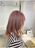 ピンクベージュ/ダブルカラー/ケアブリーチ/髪質改善/原宿