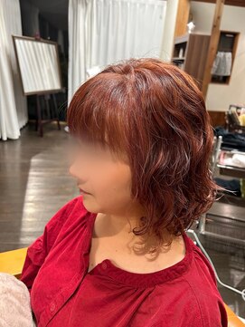 ミーテ(miite) ゆるふわパーマ／ピンクベージュ