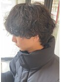 【波巻きスパイラル】ミニウルフ　マッシュ　メンズパーマ