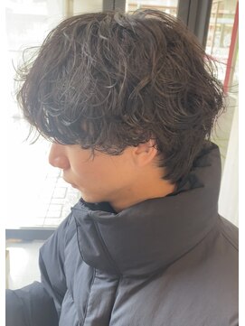 アメラボ 平針店(AmeLab) 【波巻きスパイラル】ミニウルフ　マッシュ　メンズパーマ