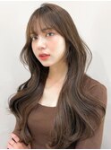 ミディアムヘア暗めカラーグランマッシュデザインカラー