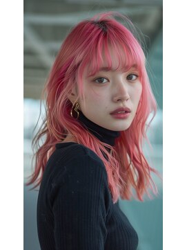 グラッジ 池袋(GLADGE) スパイキーピンク、ブリーチカラー、ダブルカラー