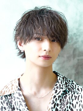 アルファ 新宿(alpha) サーフカール/ 刈り上げセンターパート/ブルーブラック[新宿駅]