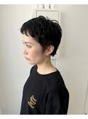 ベリーショート　ニュアンスパーマ