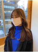 ブリーチなしでも明るく！艶感ナチュラルブラウンベージュ